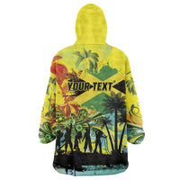 Personalized Jamaica Sleng Teng Riddim Wearable Blanket Hoodie Booyaka Booyaka - Wonder Print Shop
