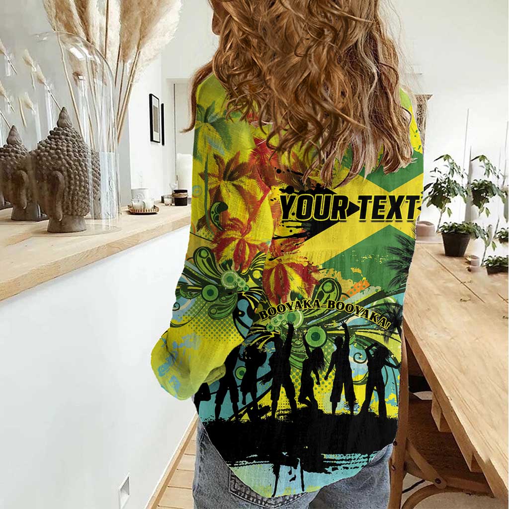 Personalized Jamaica Sleng Teng Riddim Women Casual Shirt Booyaka Booyaka - Wonder Print Shop