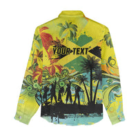 Personalized Jamaica Sleng Teng Riddim Women Casual Shirt Booyaka Booyaka - Wonder Print Shop