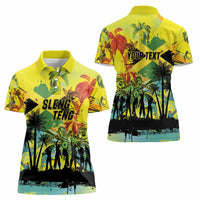 Personalized Jamaica Sleng Teng Riddim Women Polo Shirt Booyaka Booyaka - Wonder Print Shop