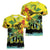 Personalized Jamaica Sleng Teng Riddim Women V-Neck T-Shirt Booyaka Booyaka - Wonder Print Shop