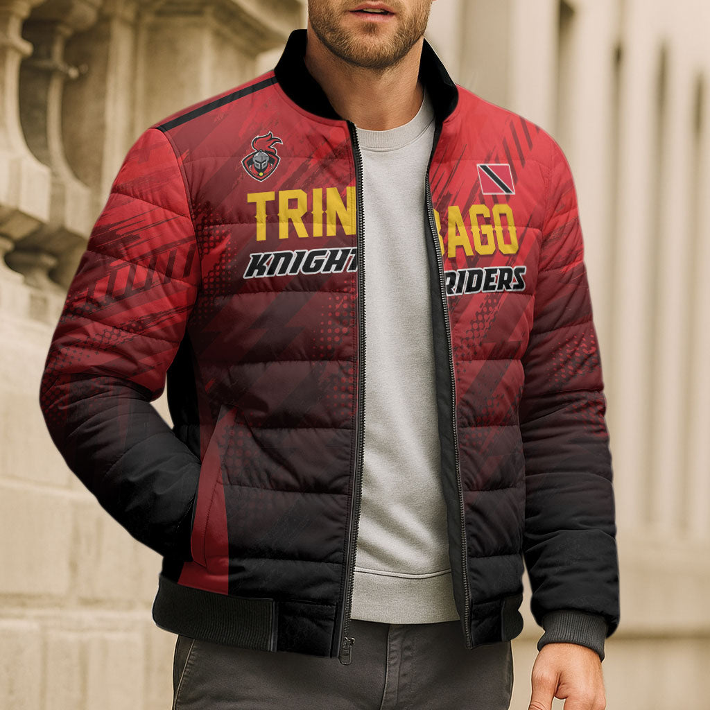 Custom Knight Riders Cricket Trinbago Bomber Puffer Jacket We Are TKR
