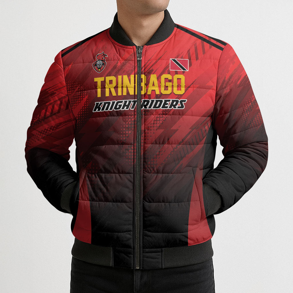Custom Knight Riders Cricket Trinbago Bomber Puffer Jacket We Are TKR
