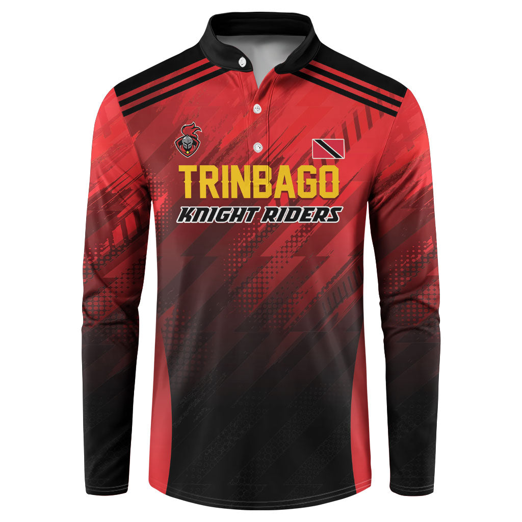 Custom Knight Riders Cricket Trinbago Button Sweatshirt We Are TKR