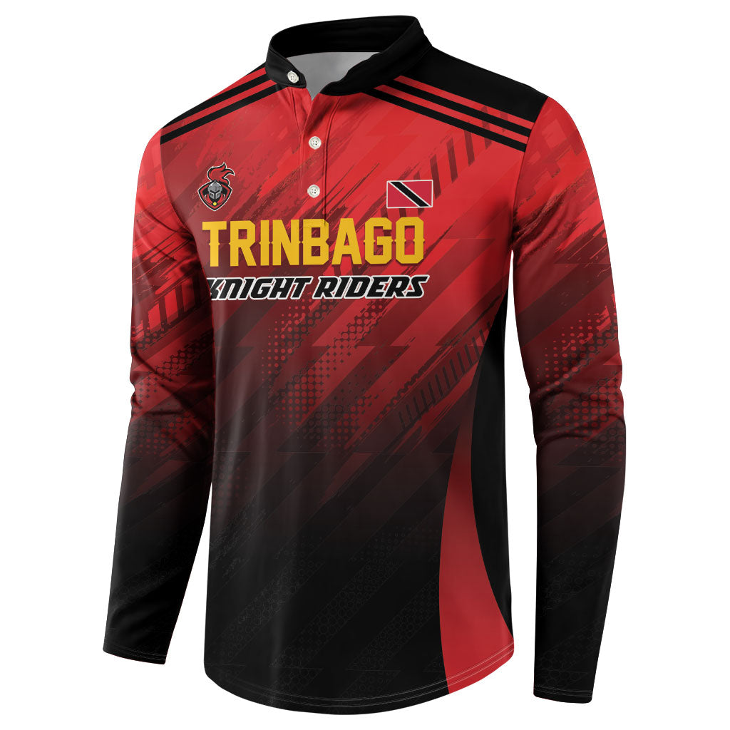 Custom Knight Riders Cricket Trinbago Button Sweatshirt We Are TKR