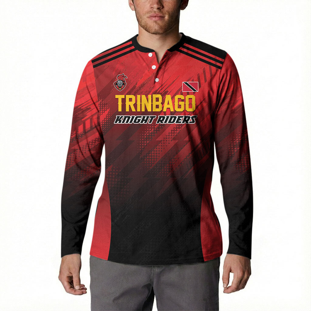 Custom Knight Riders Cricket Trinbago Button Sweatshirt We Are TKR