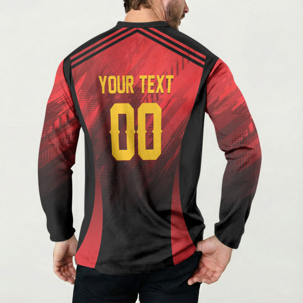 Custom Knight Riders Cricket Trinbago Button Sweatshirt We Are TKR