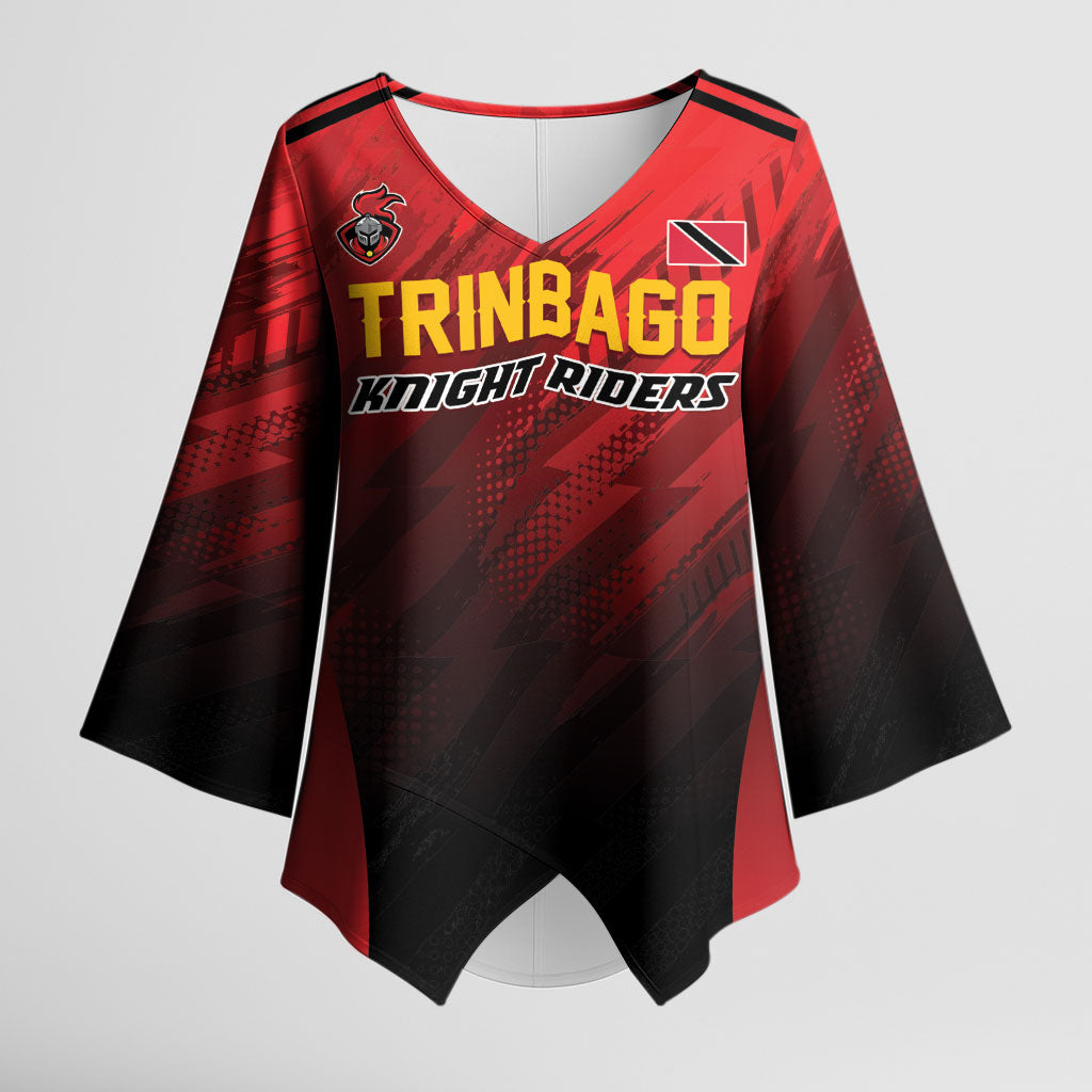 Custom Knight Riders Cricket Trinbago Kimono Sleeve Blouse We Are TKR