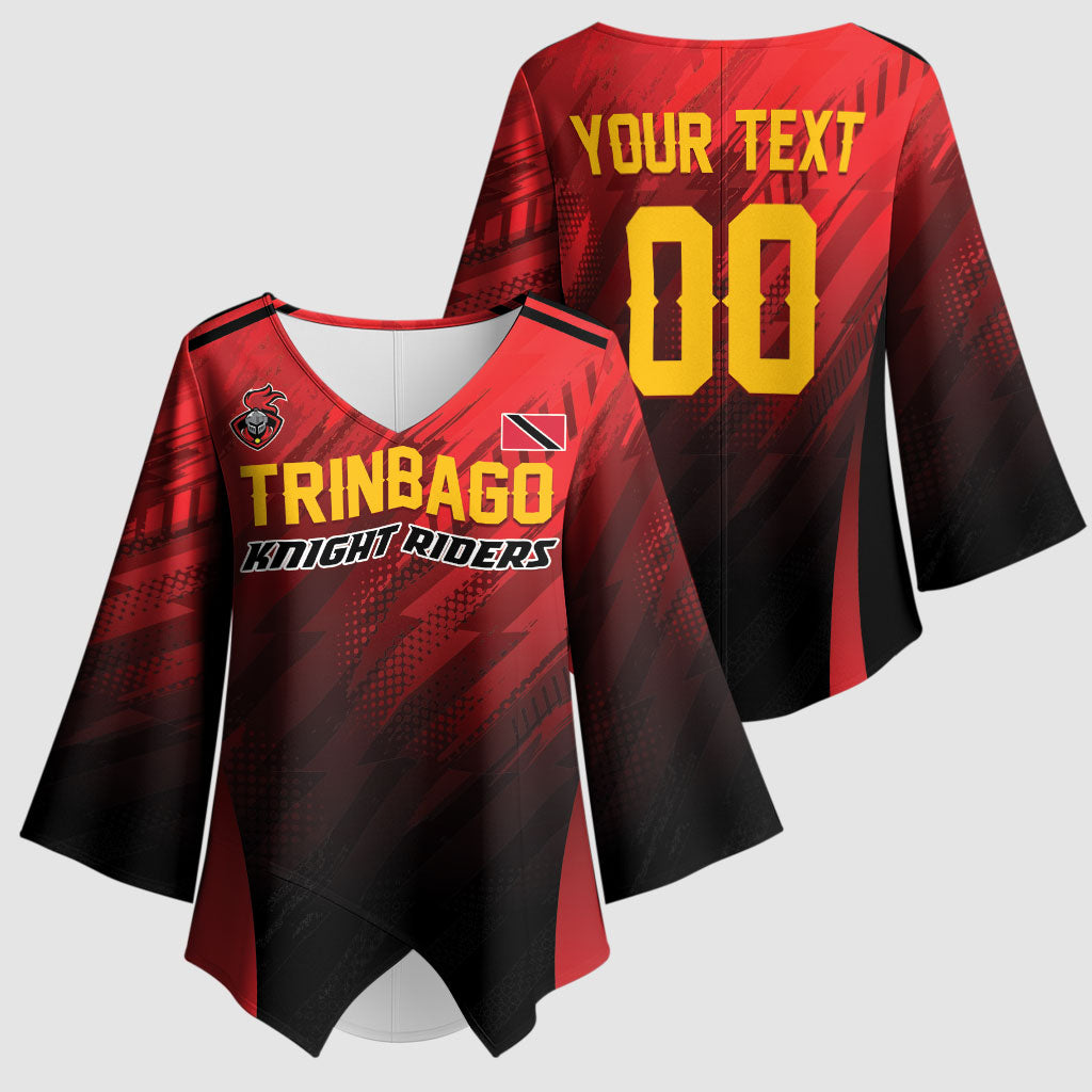 Custom Knight Riders Cricket Trinbago Kimono Sleeve Blouse We Are TKR