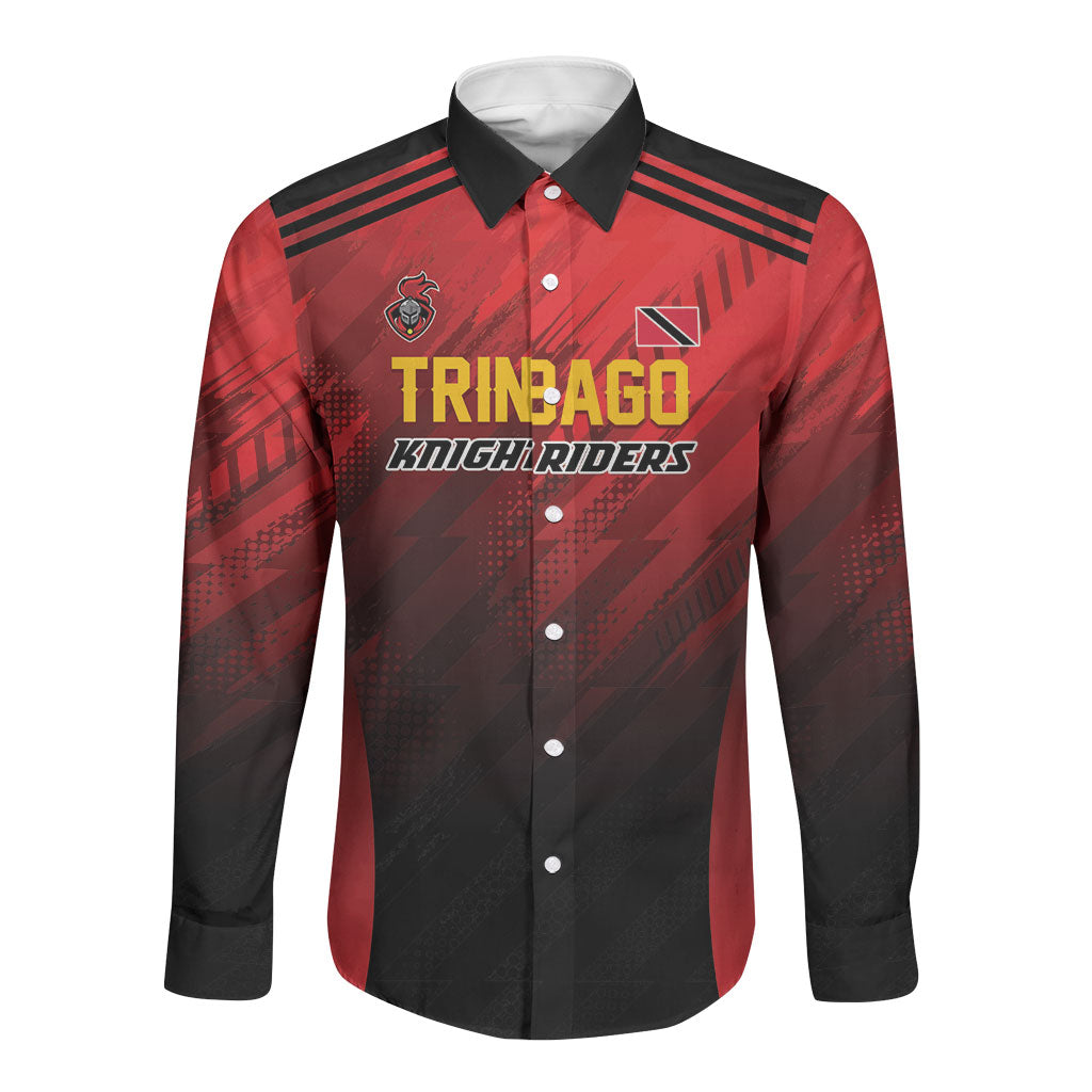 Custom Knight Riders Cricket Trinbago Long Sleeve Button Shirt We Are TKR