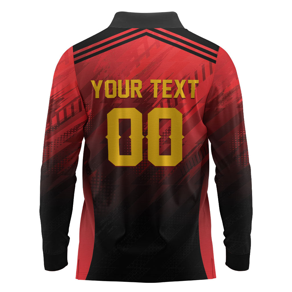 Custom Knight Riders Cricket Trinbago Long Sleeve Polo Shirt We Are TKR