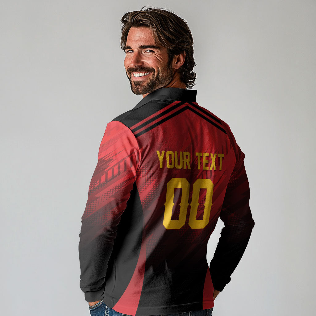 Custom Knight Riders Cricket Trinbago Long Sleeve Polo Shirt We Are TKR