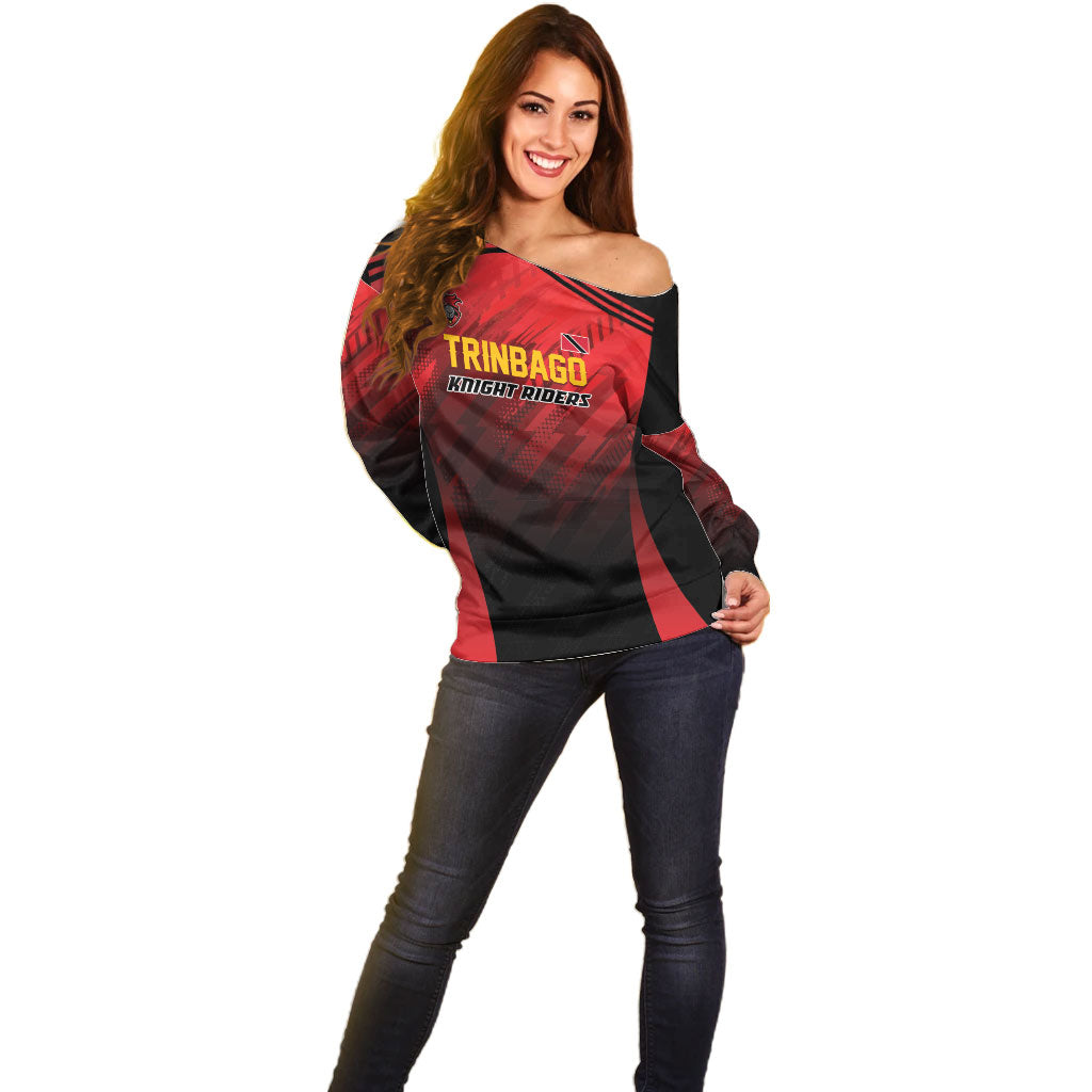Custom Knight Riders Cricket Trinbago Off Shoulder Sweater We Are TKR