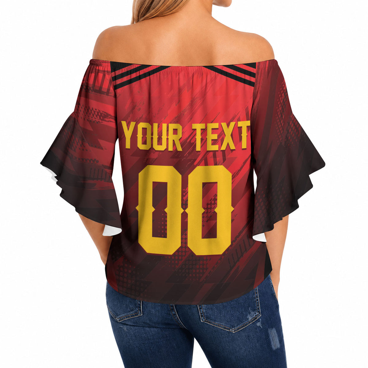 Custom Knight Riders Cricket Trinbago Off Shoulder Wrap Waist Top We Are TKR