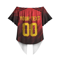 Custom Knight Riders Cricket Trinbago Off Shoulder Wrap Waist Top We Are TKR