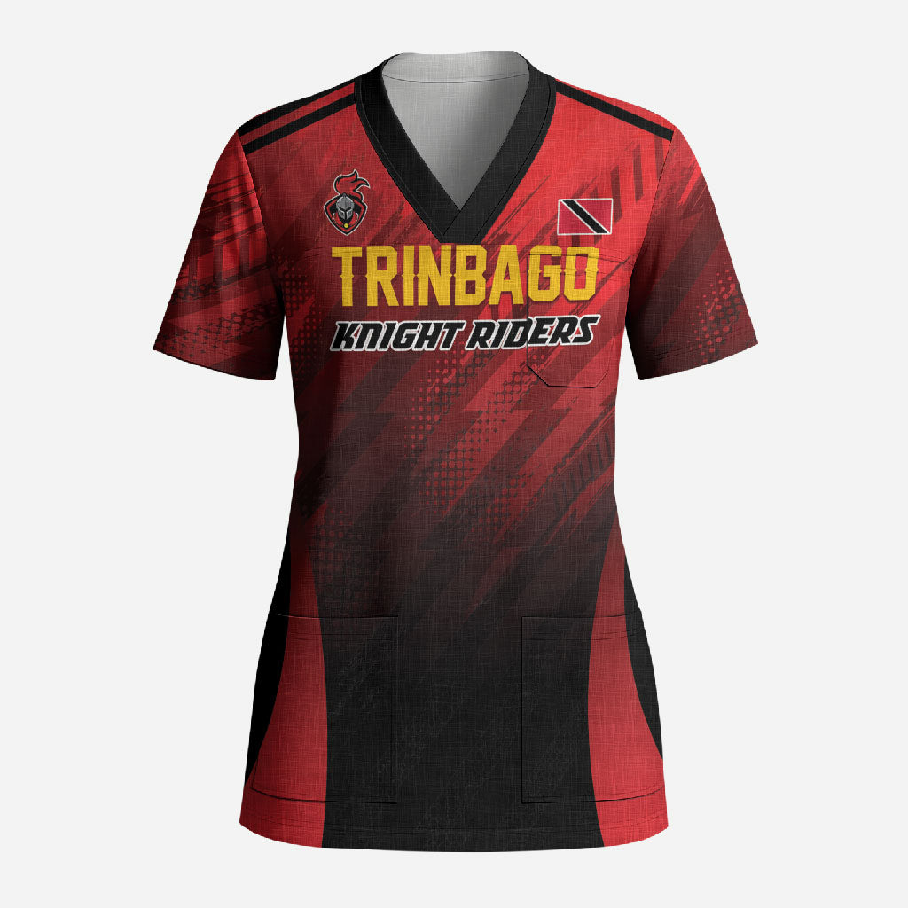 Custom Knight Riders Cricket Trinbago Scrub Top We Are TKR