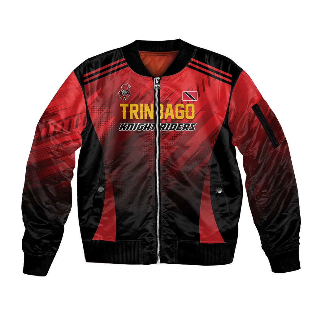 Custom Knight Riders Cricket Trinbago Sleeve Zip Bomber Jacket We Are TKR