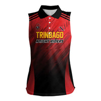 Custom Knight Riders Cricket Trinbago Women Sleeveless Polo Shirt We Are TKR