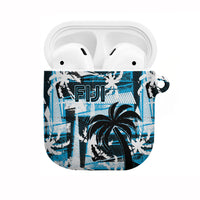 Fijian Rugby AirPods Case Grunge Palm Stylized