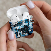 Fijian Rugby AirPods Case Grunge Palm Stylized