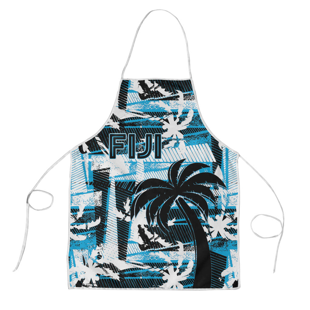 Fijian Rugby Apron Grunge Palm Stylized
