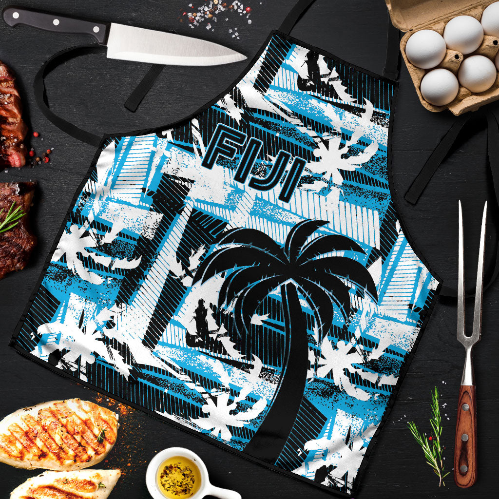 Fijian Rugby Apron Grunge Palm Stylized
