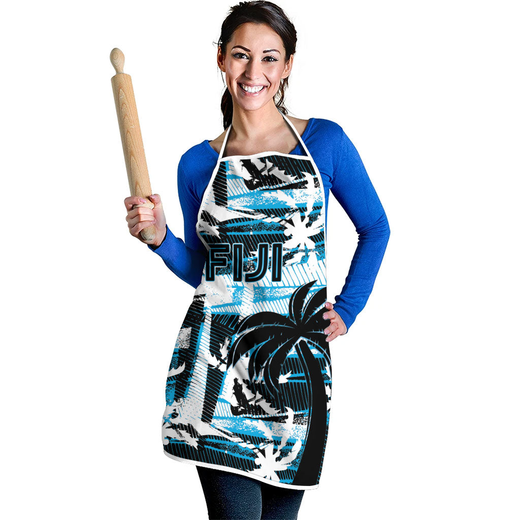 Fijian Rugby Apron Grunge Palm Stylized