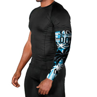 Custom Fijian Rugby Arm Sleeves Grunge Palm Stylized