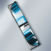 Fijian Rugby Auto Sun Shade Grunge Palm Stylized