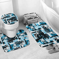 Fijian Rugby Bathroom Set Grunge Palm Stylized