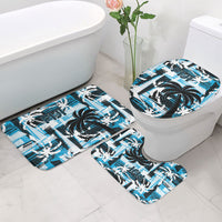 Fijian Rugby Bathroom Set Grunge Palm Stylized