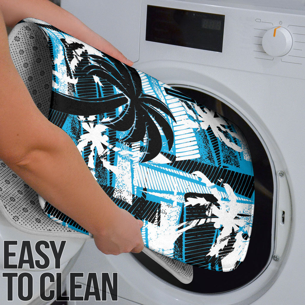 Fijian Rugby Bathroom Set Grunge Palm Stylized