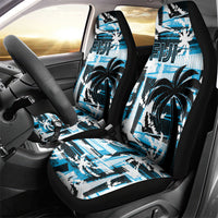 Fijian Rugby Car Seat Cover Grunge Palm Stylized