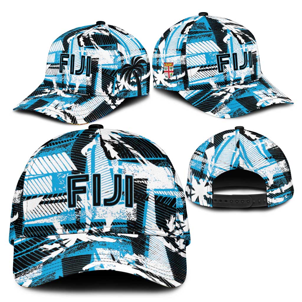 Fijian Rugby Classic Cap Grunge Palm Stylized