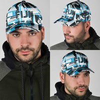 Fijian Rugby Classic Cap Grunge Palm Stylized