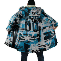 Custom Fijian Rugby Cloak Grunge Palm Stylized