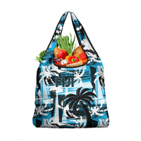 Fijian Rugby Grocery Bag Grunge Palm Stylized