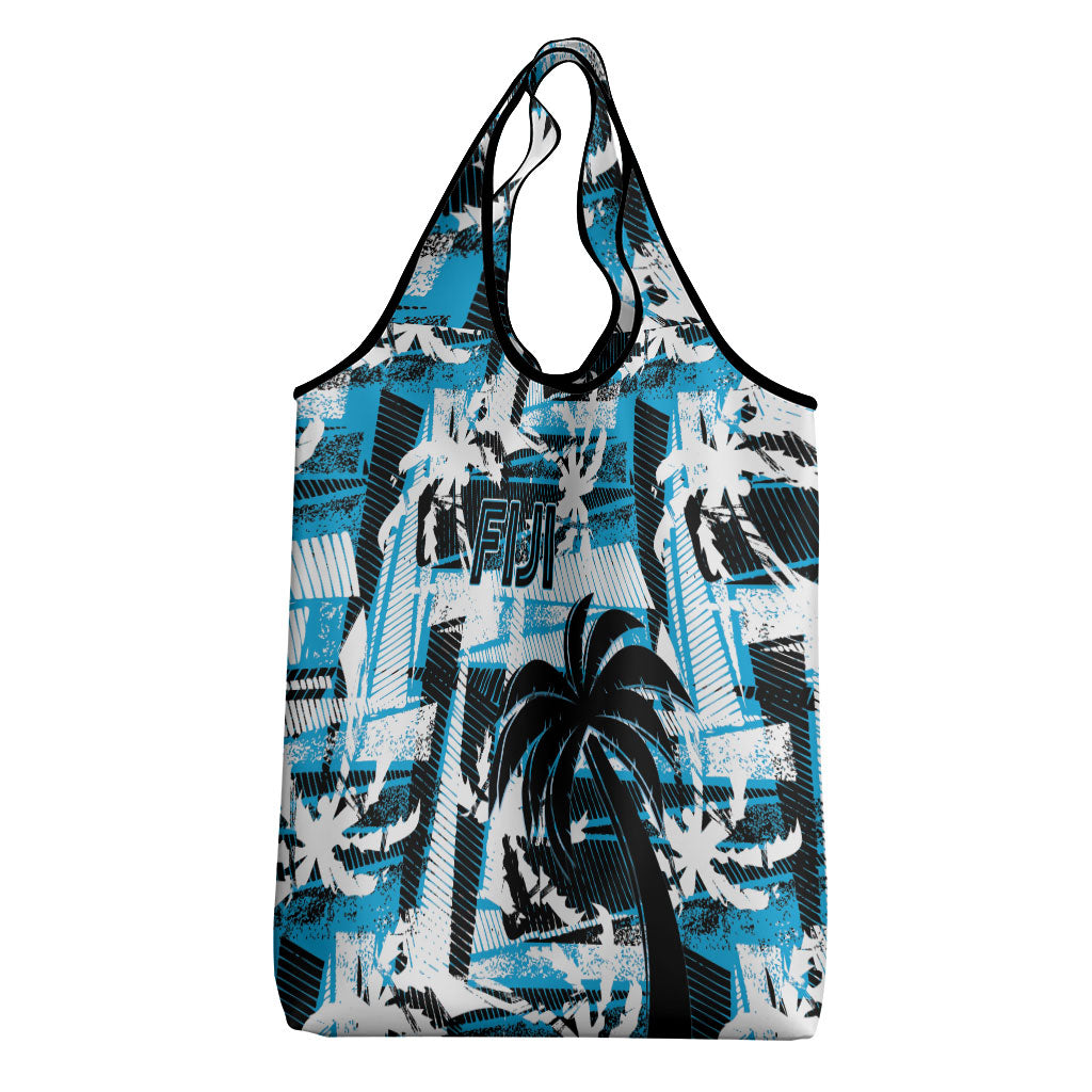 Fijian Rugby Grocery Bag Grunge Palm Stylized