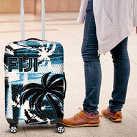 Fijian Rugby Luggage Cover Grunge Palm Stylized