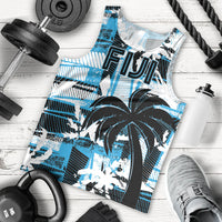 Custom Fijian Rugby Men Tank Top Grunge Palm Stylized