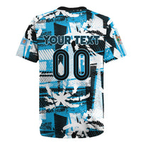 Custom Fijian Rugby Rugby Jersey Grunge Palm Stylized