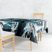 Fijian Rugby Tablecloth Grunge Palm Stylized