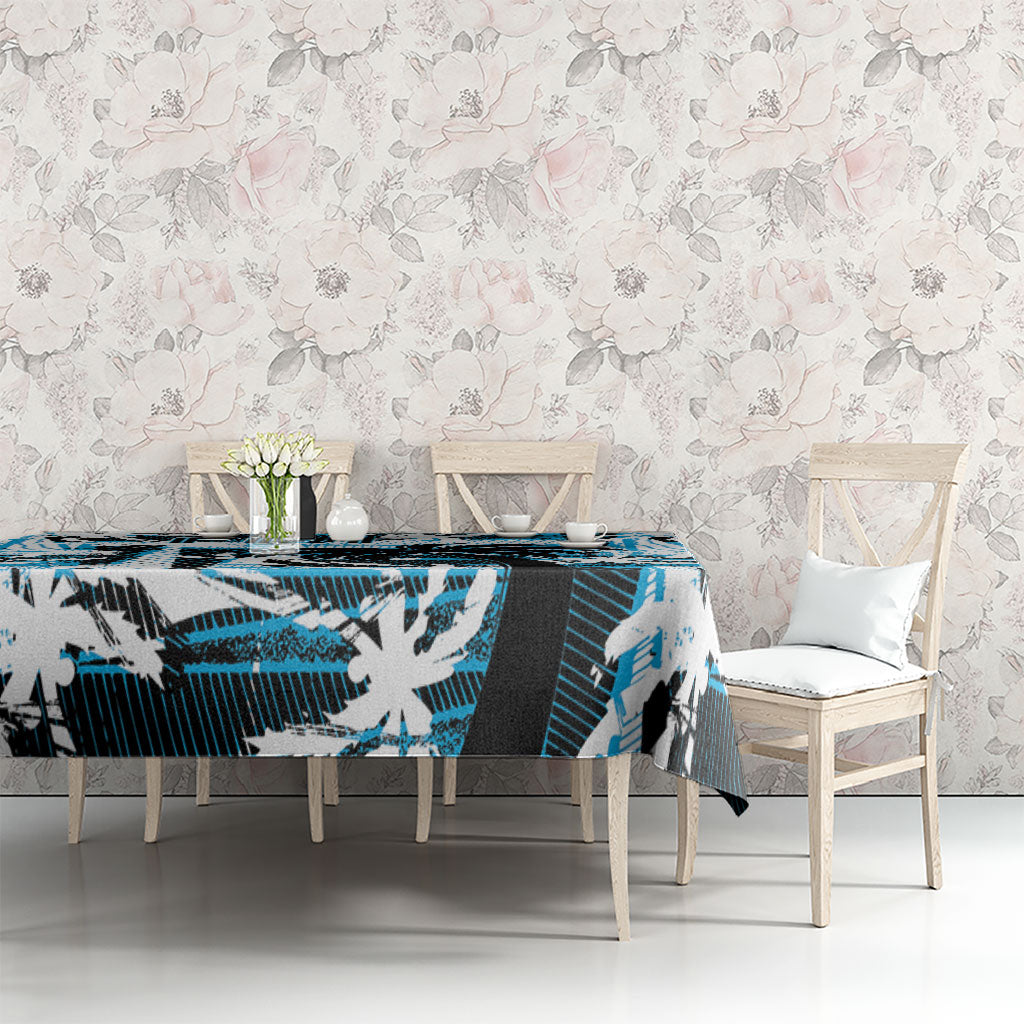Fijian Rugby Tablecloth Grunge Palm Stylized