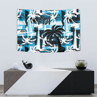 Fijian Rugby Tapestry Grunge Palm Stylized