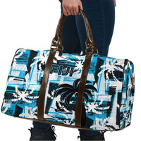 Fijian Rugby Travel Bag Grunge Palm Stylized