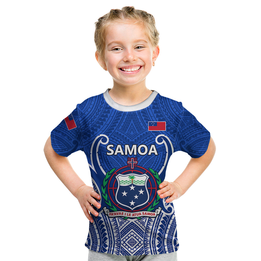 Samoa Rugby Kid T Shirt Manu Samoa Go 2023 World Cup - Wonder Print Shop