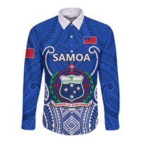 Samoa Rugby Long Sleeve Button Shirt Manu Samoa Go 2023 World Cup - Wonder Print Shop