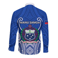 Samoa Rugby Long Sleeve Button Shirt Manu Samoa Go 2023 World Cup - Wonder Print Shop