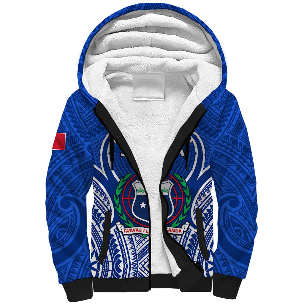 Samoa Rugby Sherpa Hoodie Manu Samoa Go 2023 World Cup - Wonder Print Shop