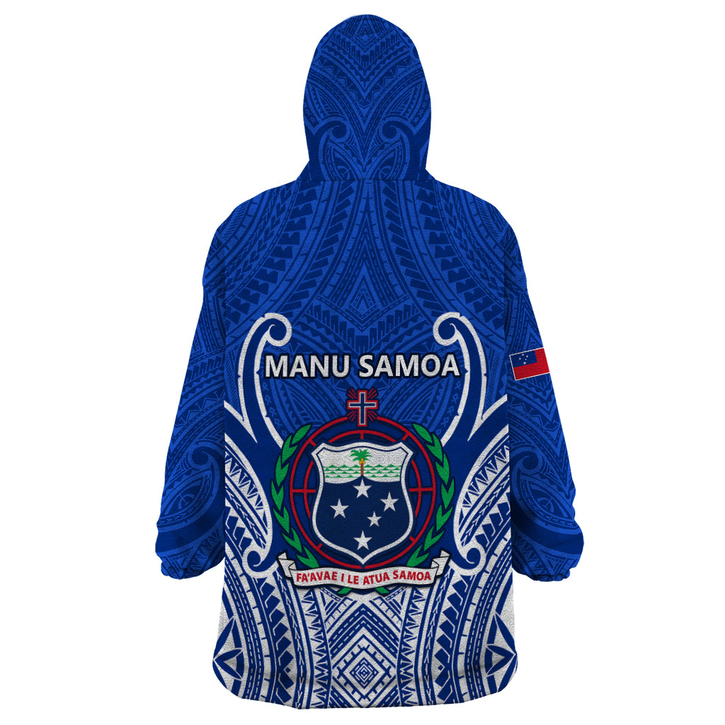 Samoa Rugby Wearable Blanket Hoodie Manu Samoa Go 2023 World Cup - Wonder Print Shop